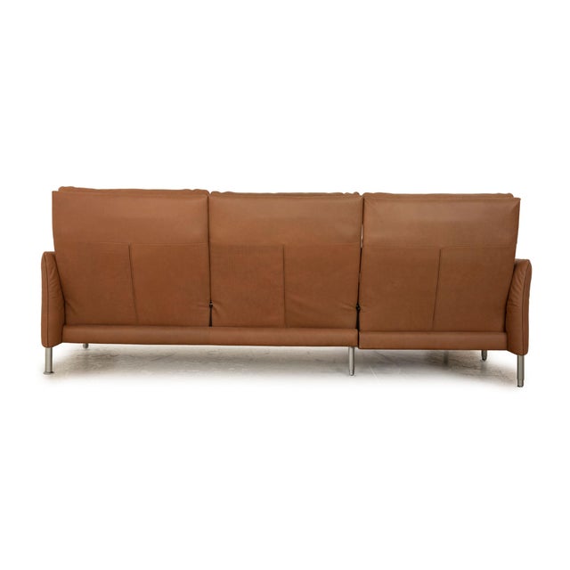 Brown Porto Leather Corner Sofa in Brown from Erpo For Sale - Image 8 of 10
