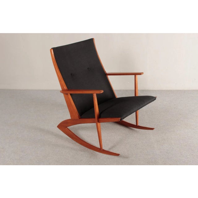 Wood Danish Teak Rocking Chair, 1950s For Sale - Image 7 of 18