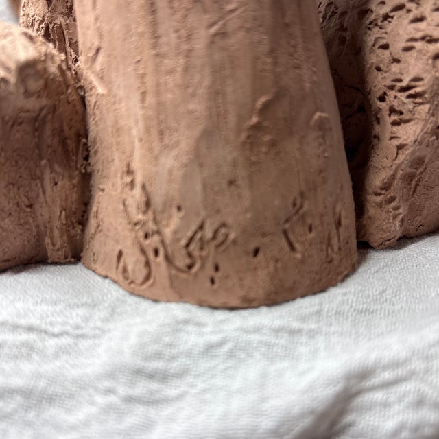 Vintage Paolo Grasso Attributed Terracotta Hand Sculpted Figurine For Sale In Houston - Image 6 of 6