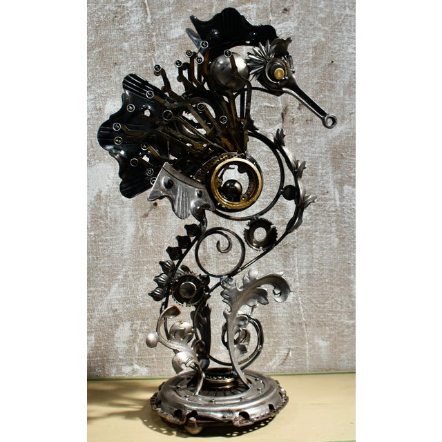 Simon Smith, Custom Steampunk Seahorse Sculpture, 1950, Mixed Media For Sale - Image 9 of 12