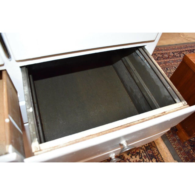 Vintage Hoosier Style Art Deco White Kitchen Cabinet | Chairish