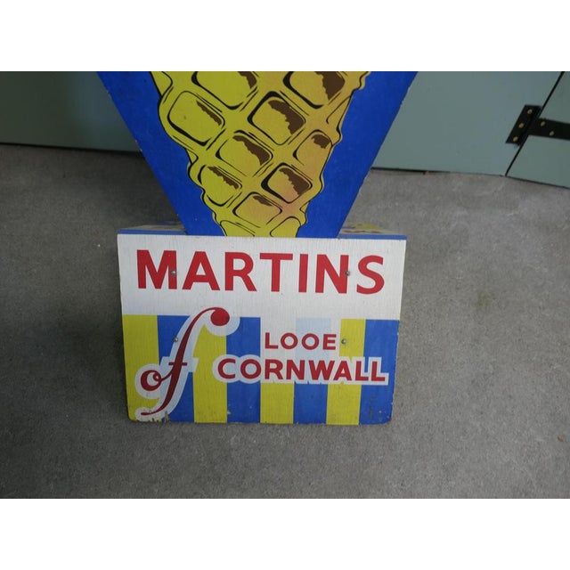 1950s Vintage Ice Cream Advertising Sign, 1950 For Sale - Image 5 of 7