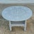 This is a cute oval coffee table or side table made of solid oak, with an oval top, carved spool or bobbin style legs, and...