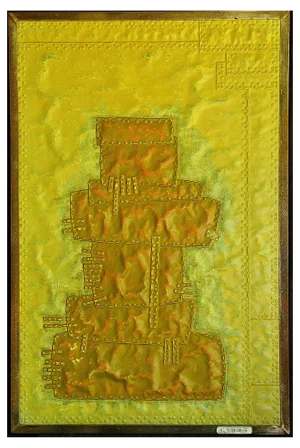 Miguel Núñez, Maletas de impresiones, 2018, Zinc