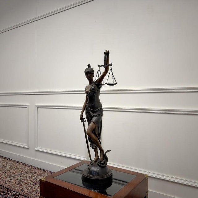 Bronze Statue of Lady Justice For Sale - Image 3 of 11