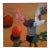 Contemporary Oil on Canvas Still Life of Fruit + Flowers, Unknown Artist For Sale