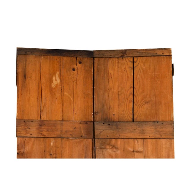 Pair of French Worn Pine Decoupage & Trompe l'Oeil Doors For Sale - Image 12 of 18