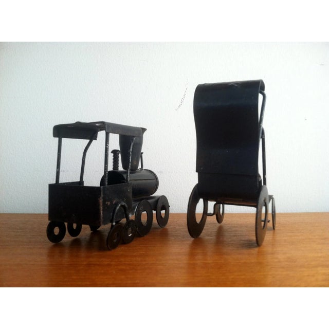Hand Crafted Folk Art Train & Buggy - Pair For Sale - Image 5 of 6