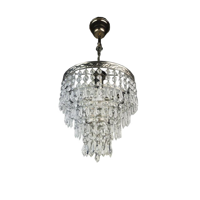 Chandelier with Pendants, 1970s For Sale - Image 16 of 16