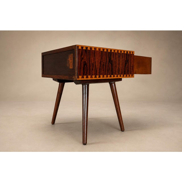 1950s Brazilian Modern Accent Table in Rosewood & Pau Marfim by Cimo, Brazil, 1950s For Sale - Image 5 of 18