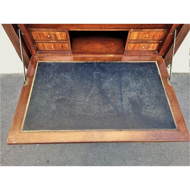 Grand Secretary with Flap in Marquetry, Late 19th Century For Sale - Image 6 of 18