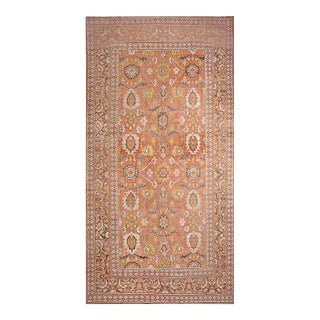 Antique Large Scale Rustic Color Persian Khorassan Gallery Size Rug 8 x 15'8" For Sale