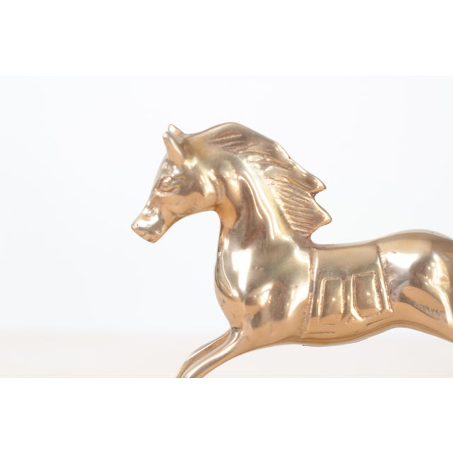 Mid-Century Solid Brass Rocking Horse, Whimsical Home Decor For Sale In Lexington, KY - Image 6 of 14