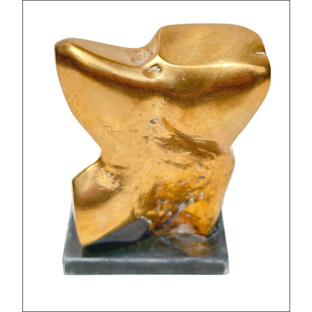 Cast Bronze Spanish Brutalist Modern Limited Edition Torso Sculpture For Sale - Image 4 of 6