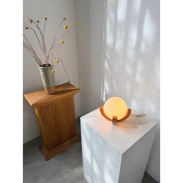 Vintage Ball Desk Lamp with Pine Stand, 1980s For Sale - Image 6 of 18
