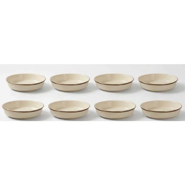 Mid-Century Modern Vintage Lenox "Solitaire" Ivory Porcelain 7.5” Coupe Soup Bowls - Set of 8 For Sale - Image 3 of 5