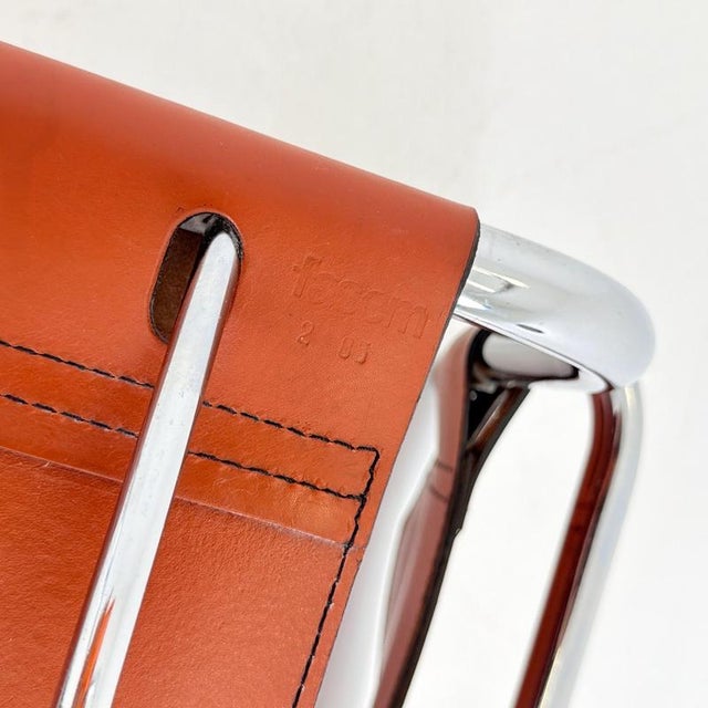 Mid-Century Bauhaus Leather B34 Armchairs by Mart Stam & Marcel Breuer for Fasem, Italy, 1985 For Sale - Image 14 of 18