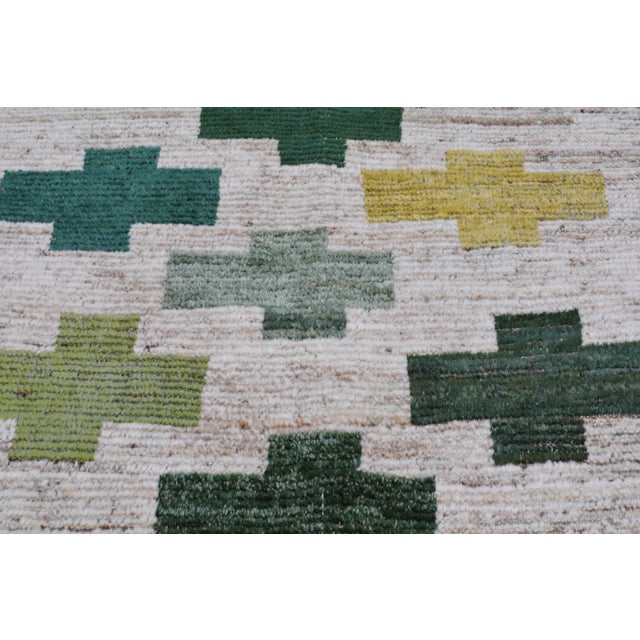 Moroccan 1970s Moroccan Hand Knotted Wool Rug, 3'x13'7" For Sale - Image 3 of 5