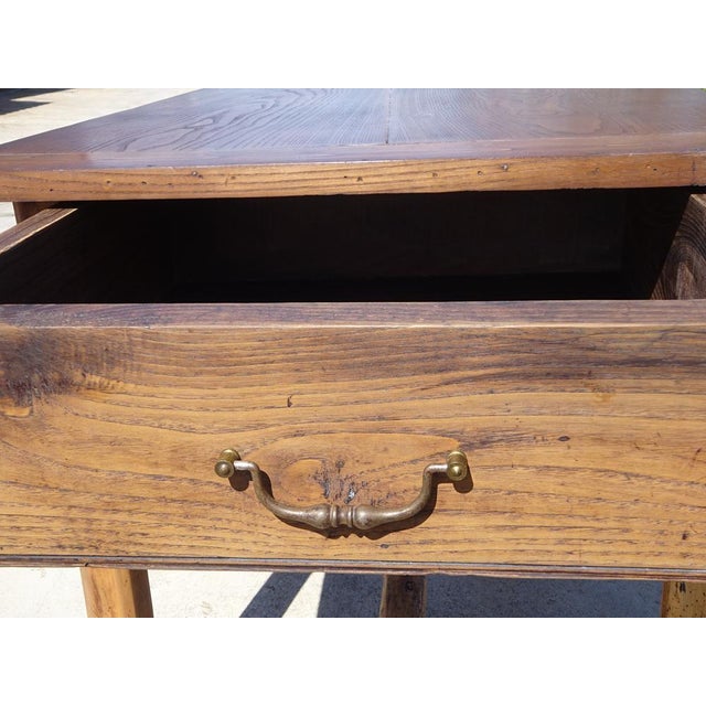 Brown Antique Farm Oak Table, 1800s For Sale - Image 8 of 18