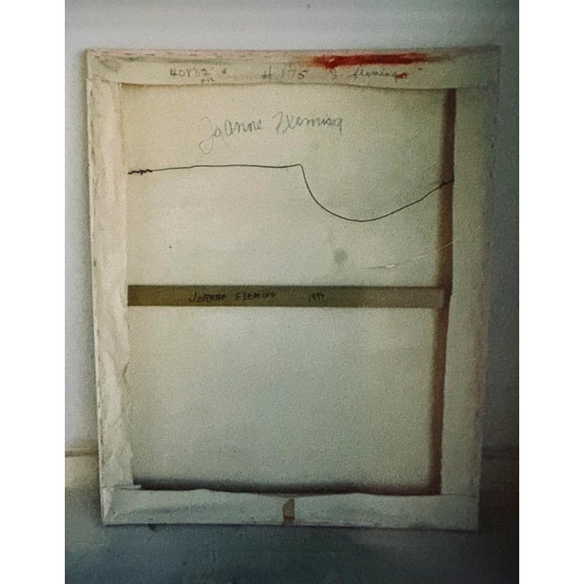 2000 - 2009 Large Vintage Abstract Oil Painting of a Lady by Artist JoAnne Fleming, 40” X 32” For Sale - Image 5 of 8