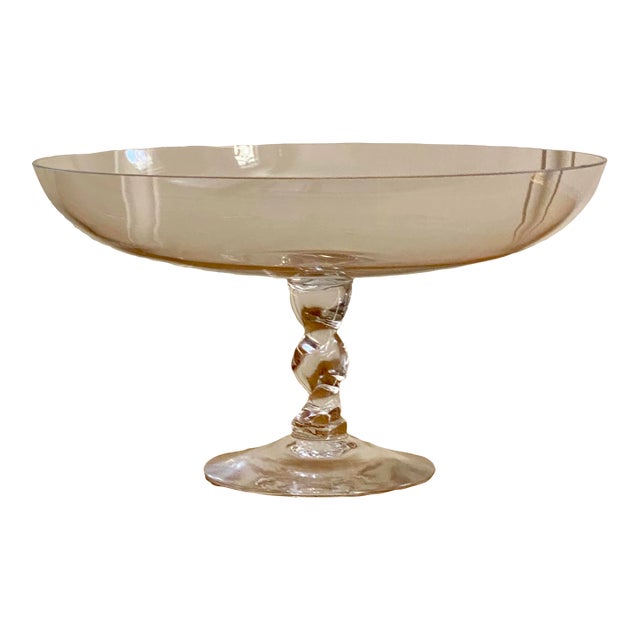 Vintage Glass Compote For Sale