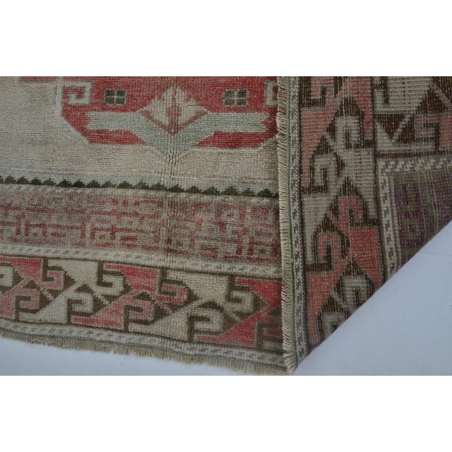 1960s Oushak Floor Handknotted Wool Carpet For Sale - Image 9 of 10