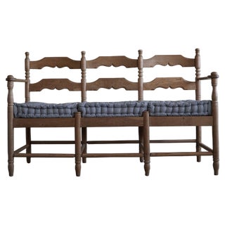 Danish Three-Seater Bench by Hans Dau, 1950s For Sale