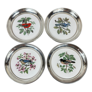 Vintage Sheridan Silver Plated Coasters