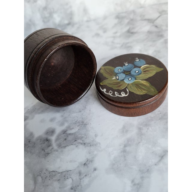 Vintage Asian Hand Painted Trinket Box For Sale - Image 9 of 11