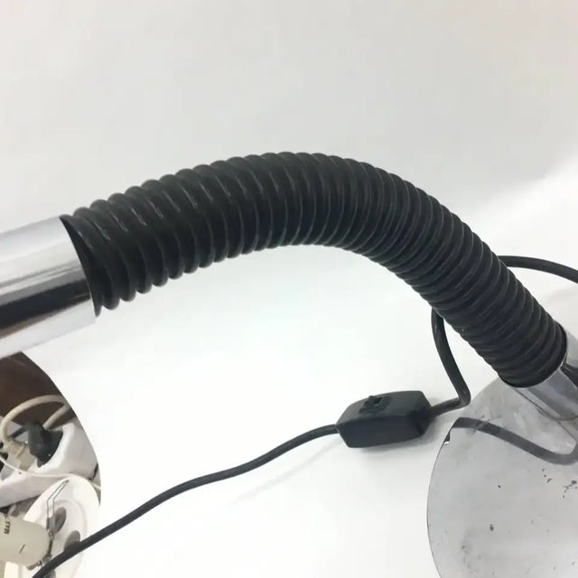 Silver 1970s Italian Space Age Table Lamp by Targetti Sankey For Sale - Image 8 of 10