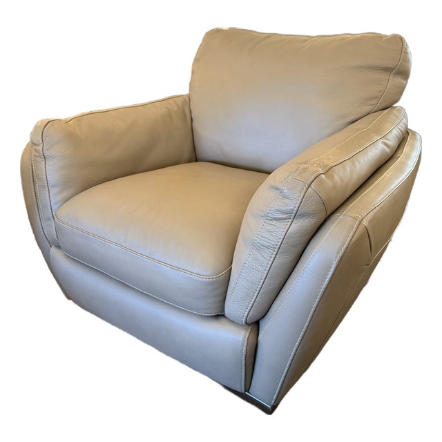 Natuzzi Editions Collection Leather Lounge Chair For Sale