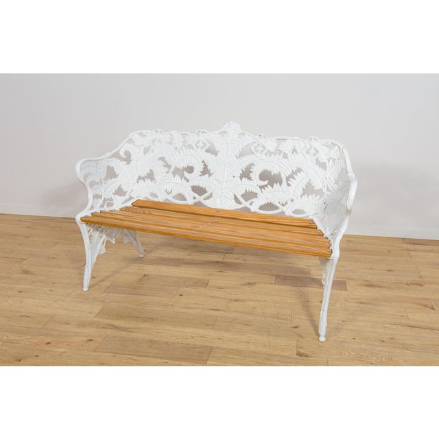 Victorian Coalbrookdale Garden Set with Bench and Armchairs, United Kingdom, 1950s, Set of 3 For Sale - Image 3 of 18