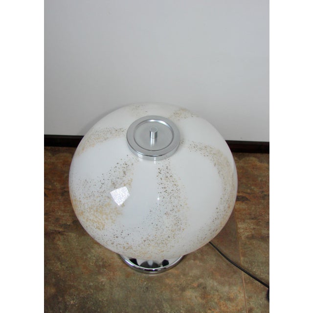 Silver Modernist Glass Table Lamp, 1970s For Sale - Image 8 of 10
