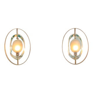 Model 2240 Wall Lights by Max Ingrand for Fontana Arte, 1959, Set of 2 For Sale