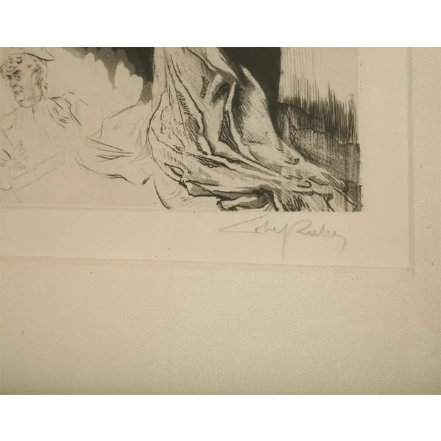 Sensual Hand Signed !9th Century Lobel Riche Etching Custom Framed For Sale In Miami - Image 6 of 8