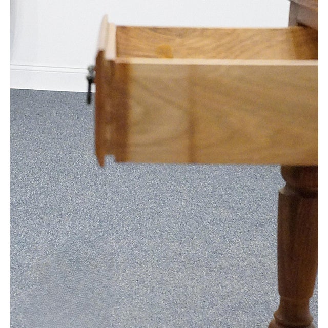 Keller Furniture Solid Oak Country French 24" Accent End Table For Sale - Image 9 of 13
