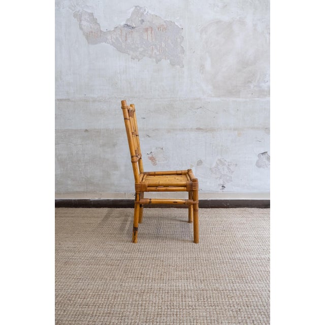 Bamboo and Rattan Desk with Chair, 1970s, Set of 2 For Sale - Image 9 of 11