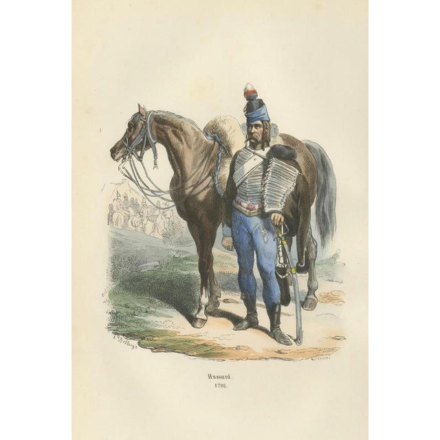 Mid 19th Century After Horace Vernet, French Hussar with Horse, 1843, Paper For Sale - Image 5 of 10