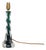 Vintage Swedish Emerald Green Twisted Glass Table Lamp by Flygsfors, 1960s For Sale