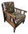Antique Hardwood and Cane Lounge Chair For Sale
