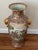 Vintage Chinoiserie Ceramic Painted Floor Vase With Gilt Handles For Sale In New York - Image 6 of 11
