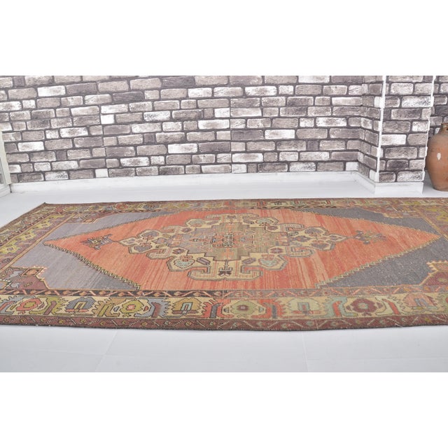 Oushak Vintage Anatolian Area Rug For Sale - Image 4 of 9