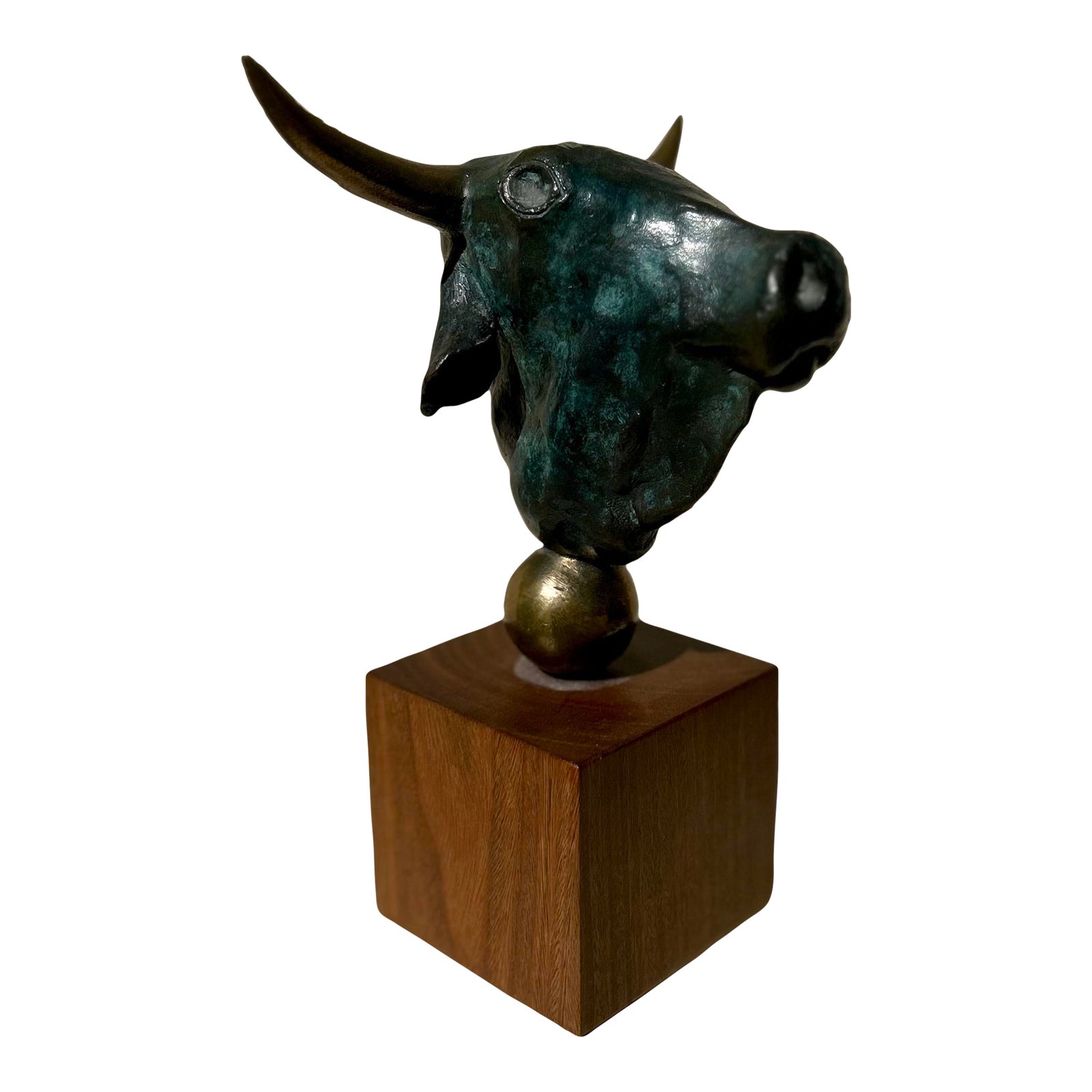 1970s Fritz Scholder Bronze Bull Sculpture Chairish