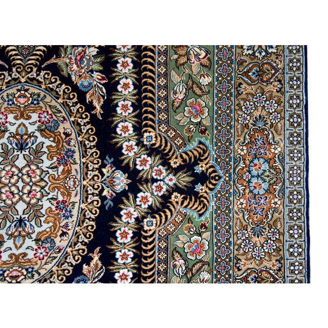Navy Blue Vintage Persian Rum Rug For Sale - Image 8 of 13