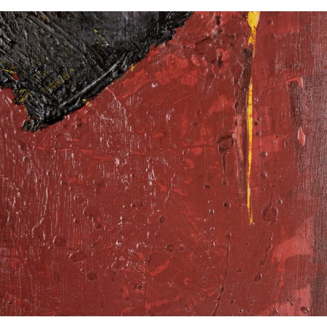Red and Black Abstract Expressionist - Tribute to Jose Guerrero in Acrylic Richly textured abstract painting by...
