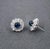 8.19 Ct Cabochon Sapphire & Diamond Earrings - 2 Pieces For Sale - Image 9 of 9