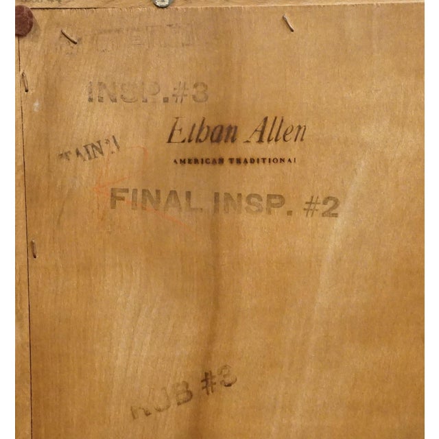 Ethan Allen Heirloom Nutmeg Maple CRP Custom Room Plan 30" Shutter Door Cabinet W. Bookcase Top 10-4511p / 10-4019 For Sale - Image 14 of 15