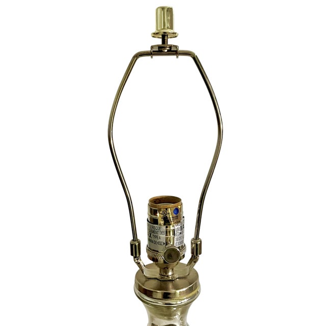 Silver Pottery Barn Leera Mercury Glass Lamps With Original Linen Shades - a Pair For Sale - Image 8 of 16