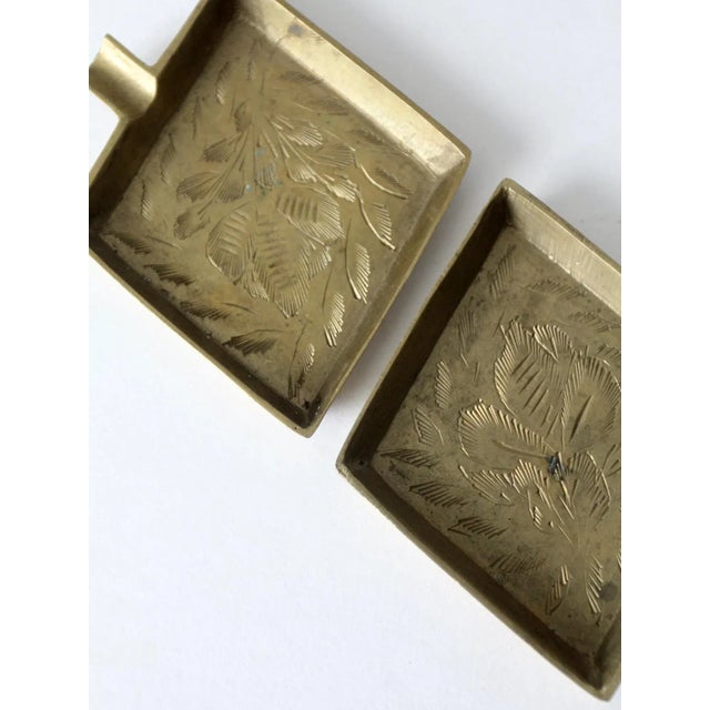 Vintage Brass Ashtray Pair For Sale - Image 9 of 11