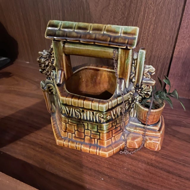 American Vintage McCoy Wishing Well Planter For Sale - Image 3 of 8